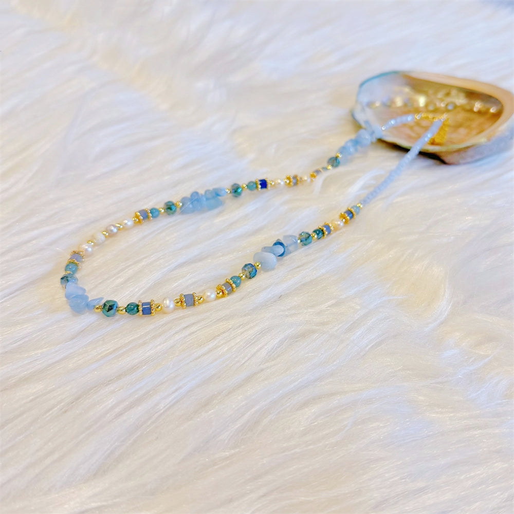 Freshwater Pearl and Gemstone Necklace - Verna - Akuna Pearls