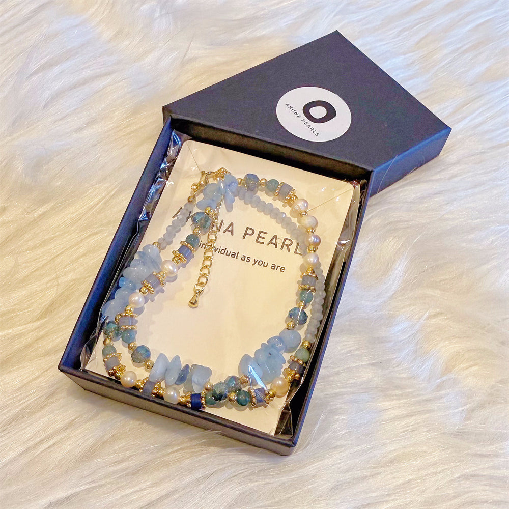 Freshwater Pearl and Gemstone Necklace - Verna - Akuna Pearls