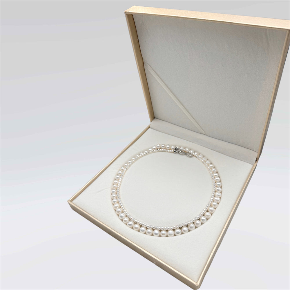 Classic Freshwater Pearl Double-Strand Necklace - Hayley - Akuna Pearls