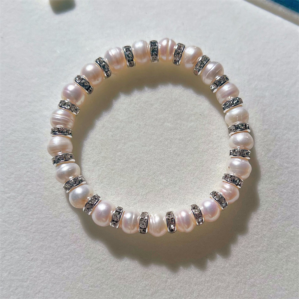 Freshwater Pearl Elastic Bracelet - Cora - Akuna Pearls