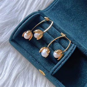 Freshwater Pearl Jacket Earrings - Leylani - Akuna Pearls