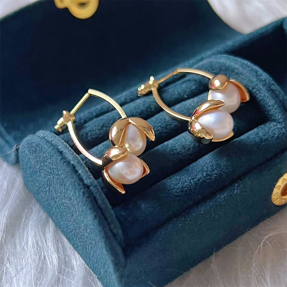 Freshwater Pearl Jacket Earrings - Leylani - Akuna Pearls