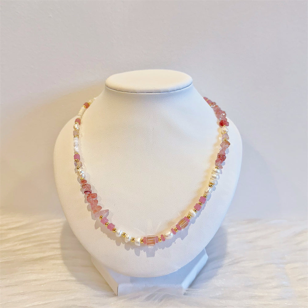 Freshwater Pearl and Gemstone Necklace - Verna - Akuna Pearls