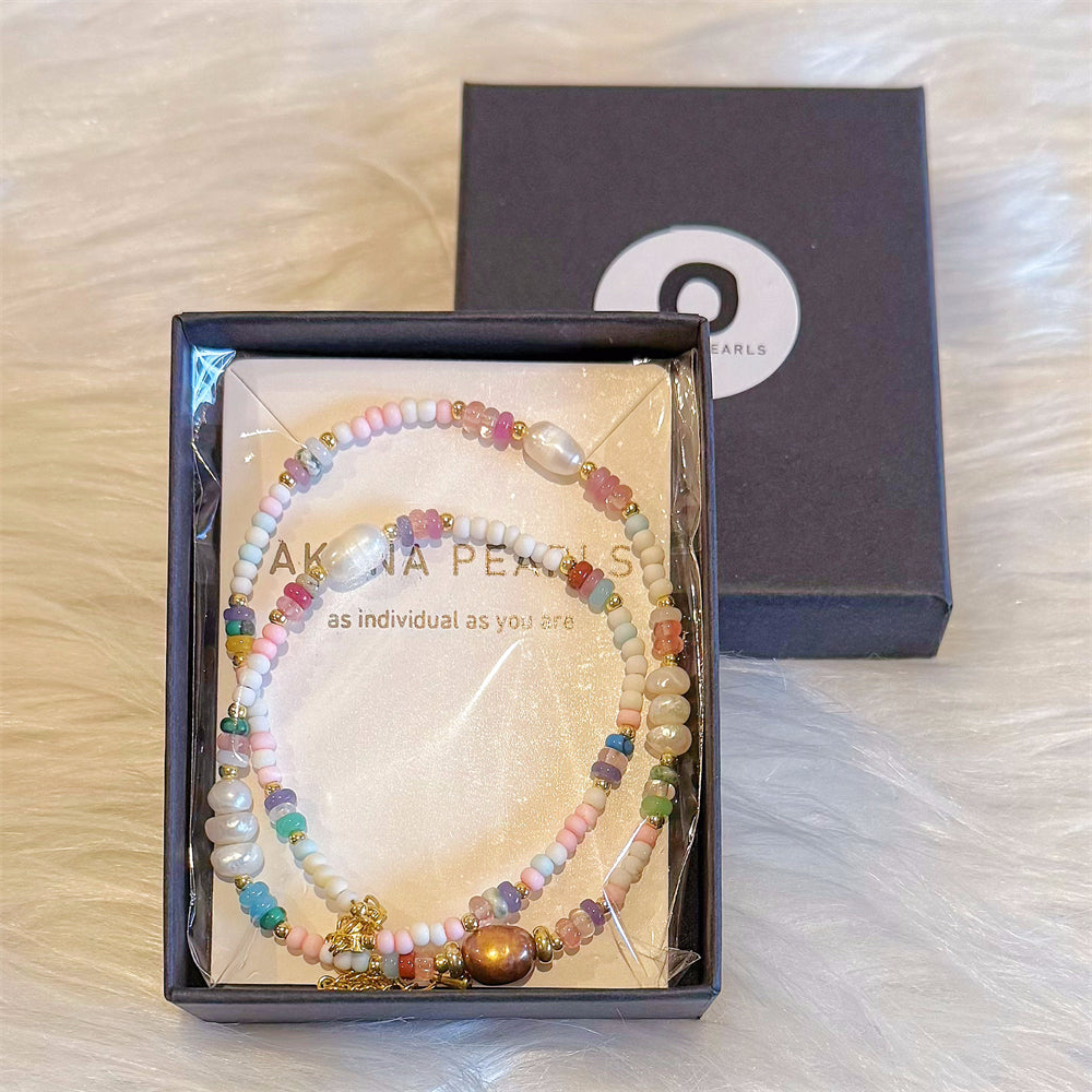 Freshwater Pearl and Gemstone Necklace - Verna - Akuna Pearls