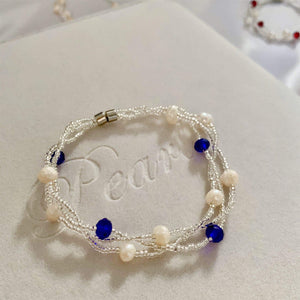 Freshwater Pearl Thin Seed Bead Bracelet - Akuna Pearls