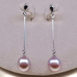 Freshwater Pearl Long Drop Earrings - Helen - Akuna Pearls