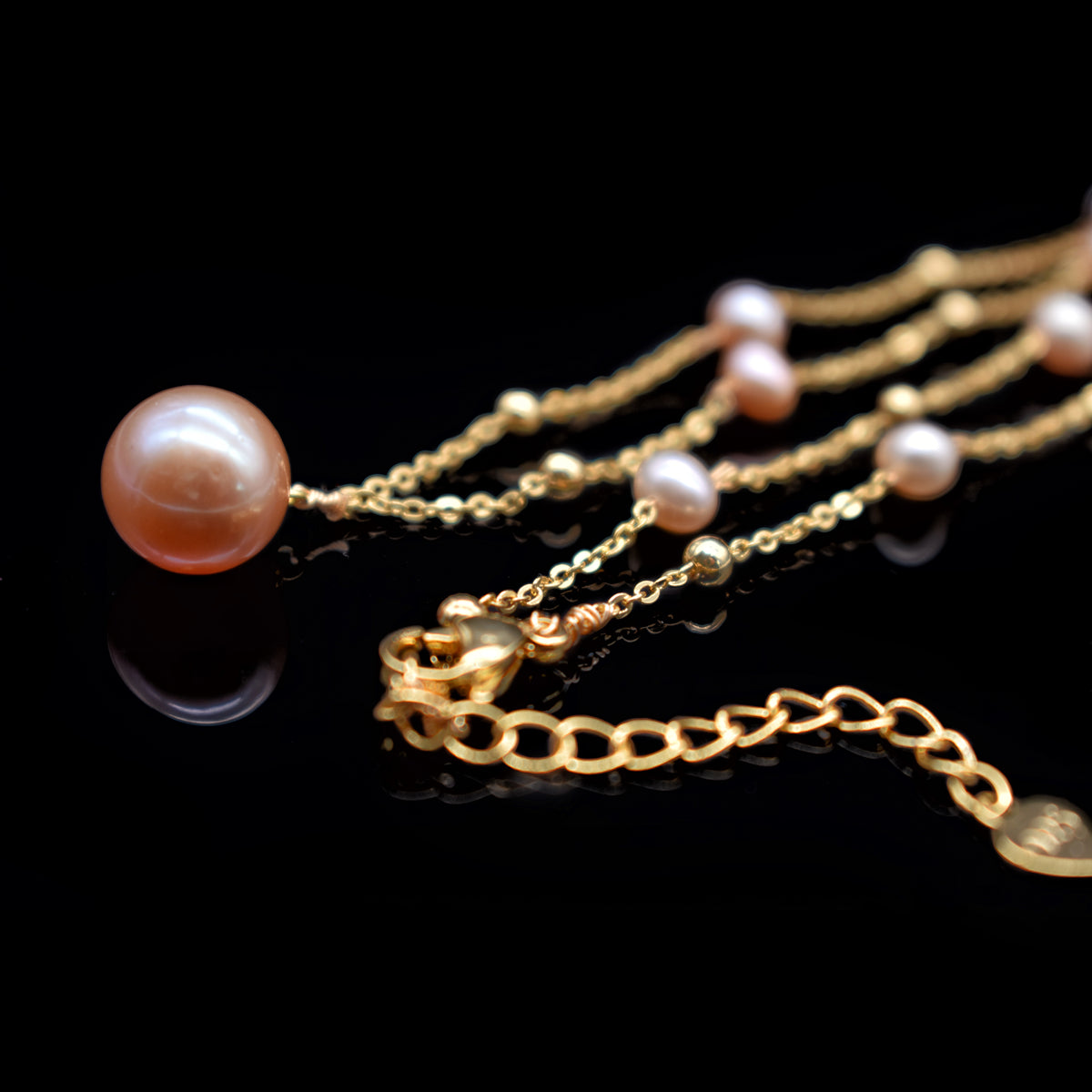 Freshwater Pearl Station Necklace - Lonore - Akuna Pearls