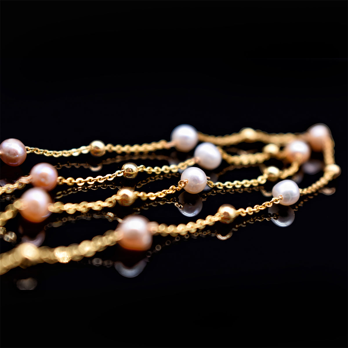 Freshwater Pearl Station Necklace - Lonore - Akuna Pearls