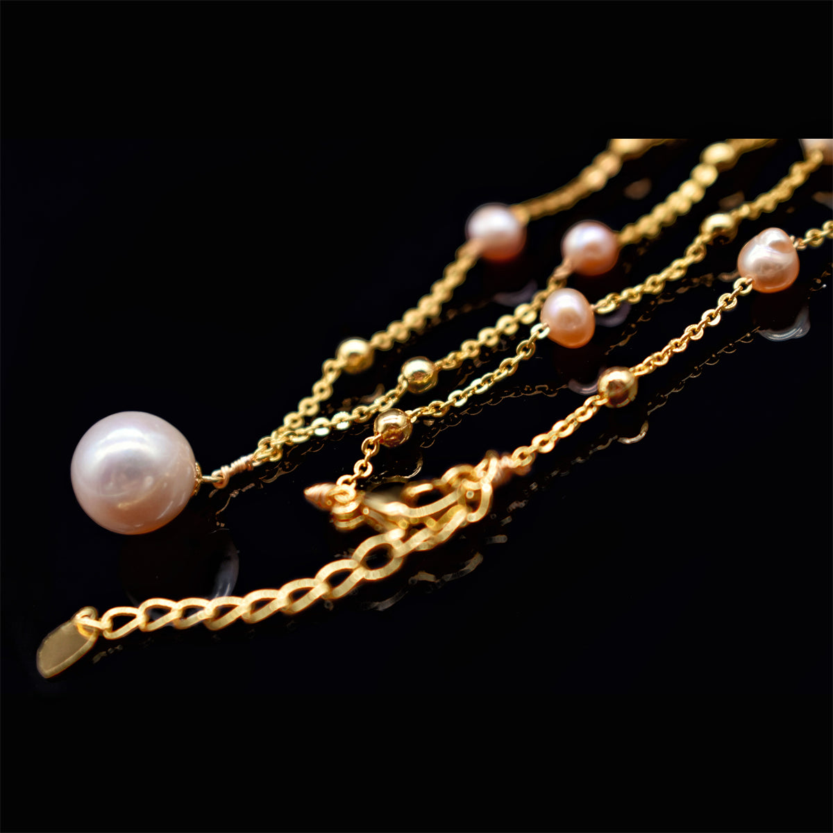 Freshwater Pearl Station Necklace - Lonore - Akuna Pearls