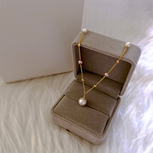 Freshwater Pearl Station Necklace - Lonore - Akuna Pearls