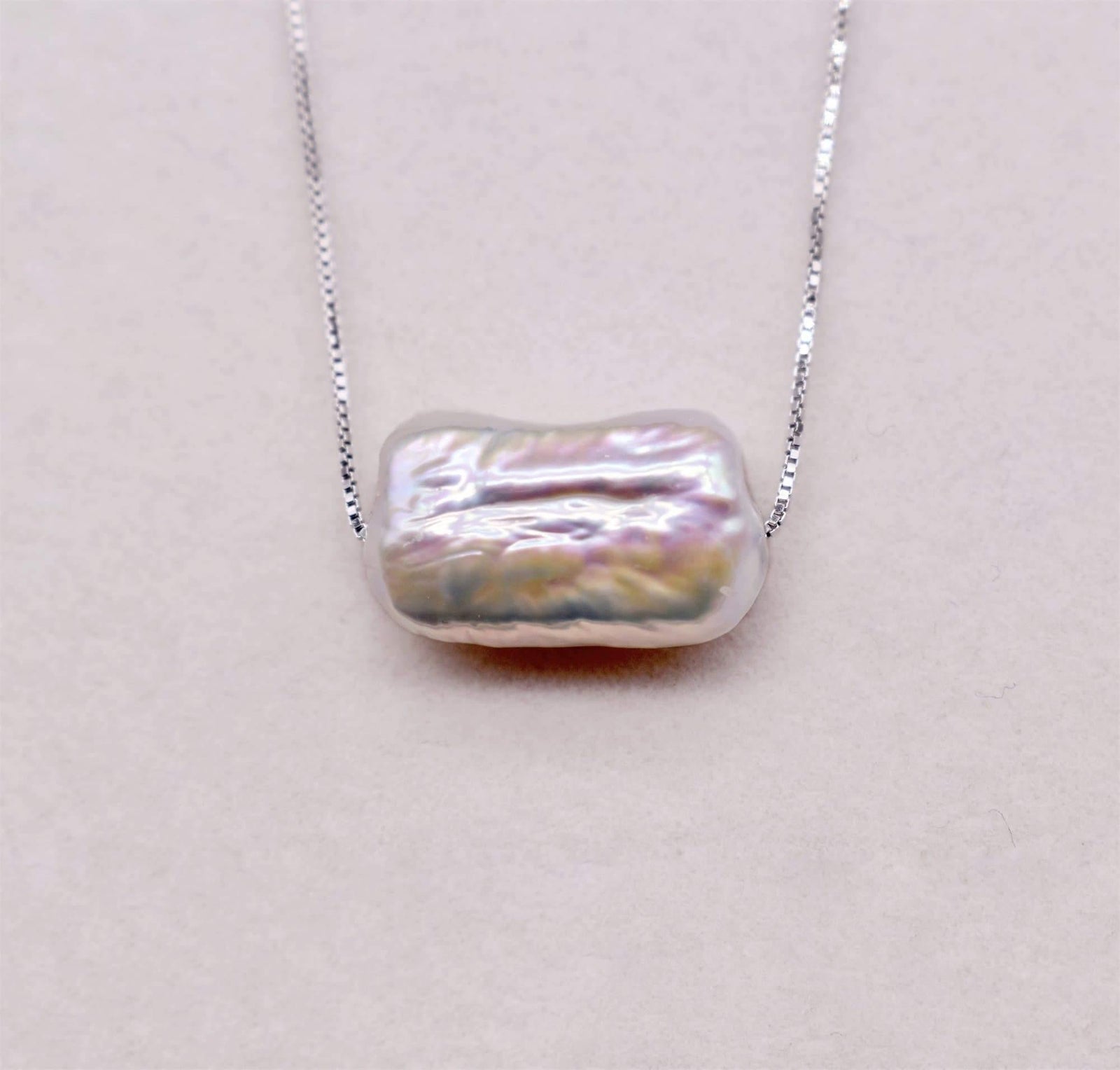 Baroque Pearl Floating Necklace - Zoe - Akuna Pearls