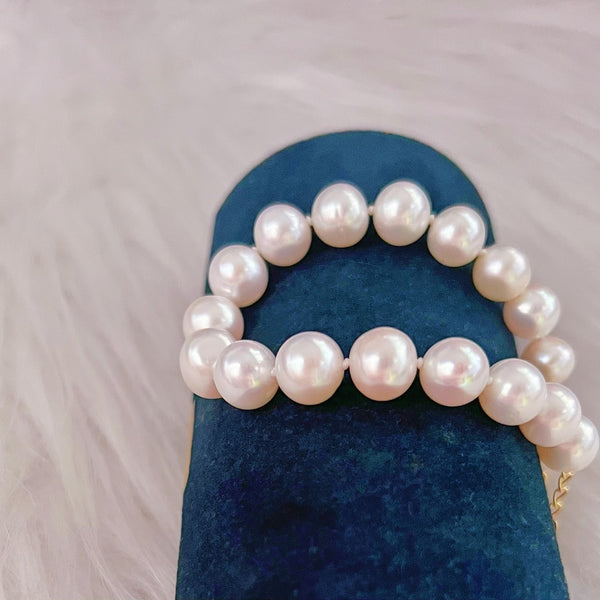 10mm White Organic Man-Made Pearl Bracelet and Earring Set - 1593WA |  Earrings, Earring set, Pearls