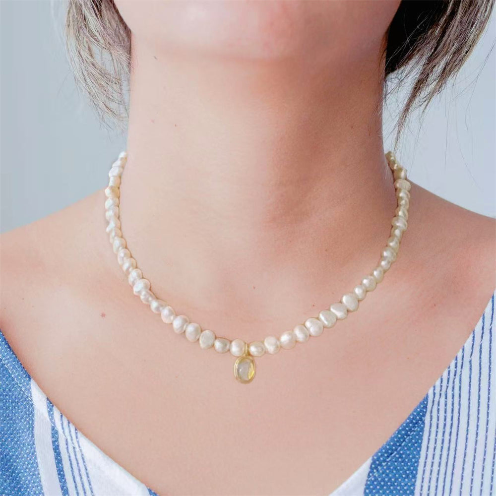 Baroque Pearl Choker Necklace - Vallea - Akuna Pearls