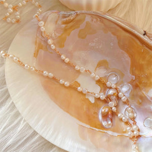 Freshwater Pearl Long Necklace - Small Nest - Akuna Pearls