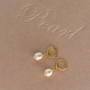 Baroque Pearl Huggie Earrings - Bec - Akuna Pearls