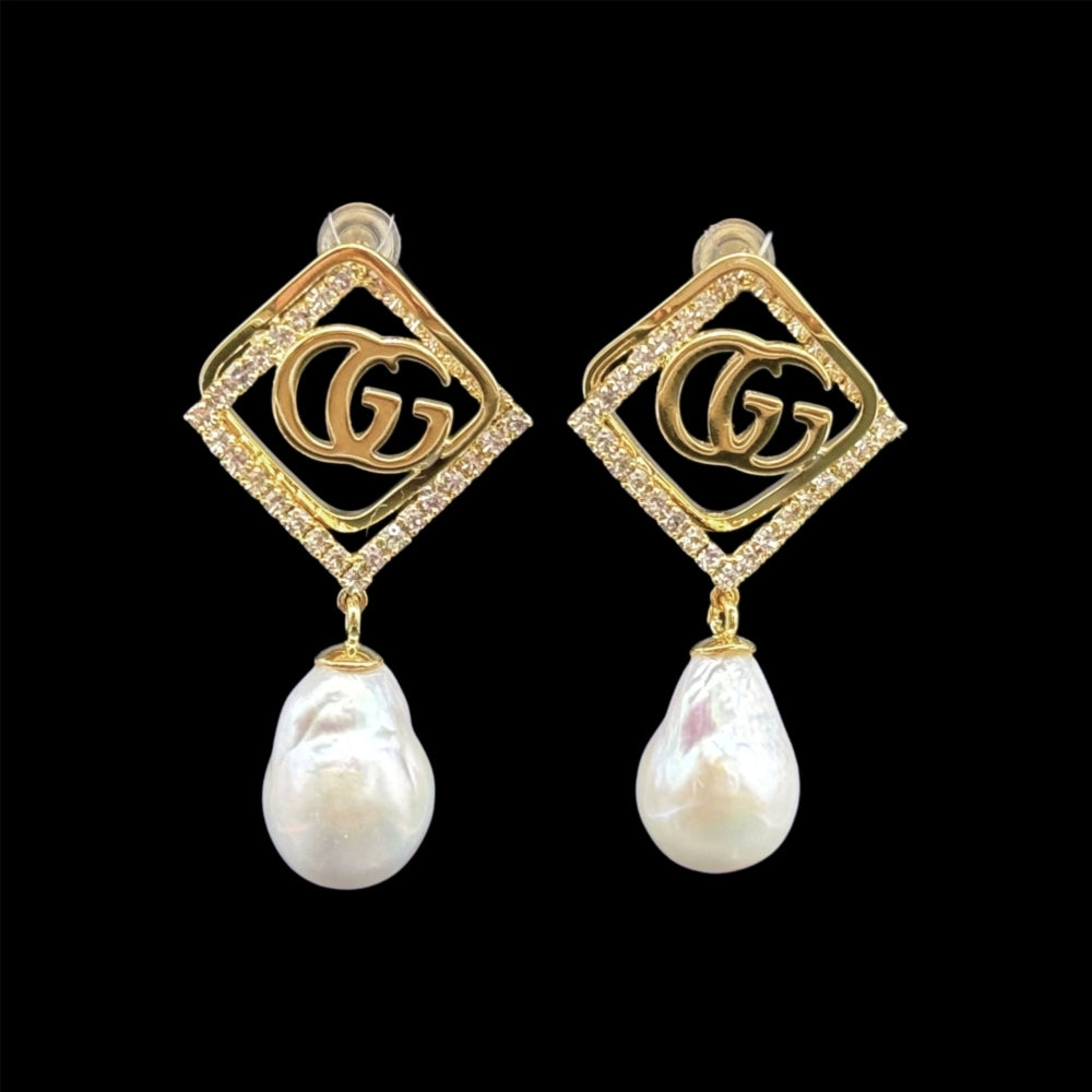 Baroque Pearl Drop Earrings - CG - Akuna Pearls