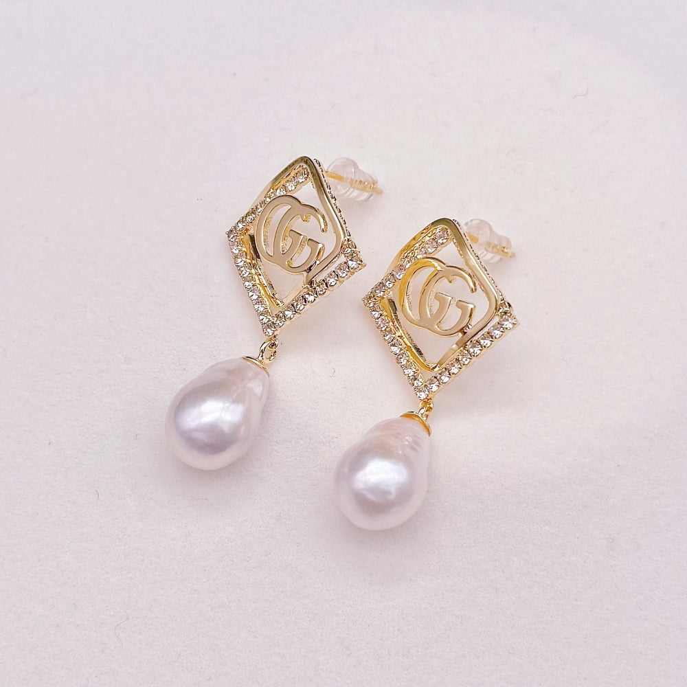 Baroque Pearl Drop Earrings - CG - Akuna Pearls