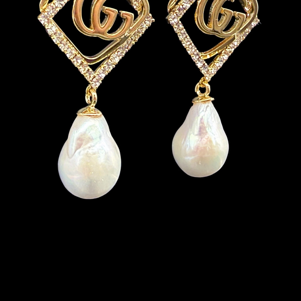 Baroque Pearl Drop Earrings - CG - Akuna Pearls