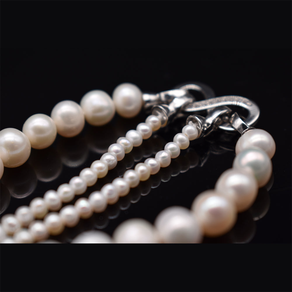 Classic Freshwater Pearl Double-Strand Necklace - Hayley - Akuna Pearls