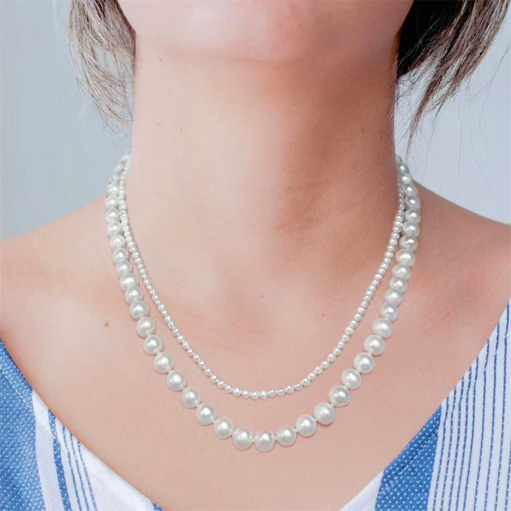 Classic Freshwater Pearl Double-Strand Necklace - Hayley - Akuna Pearls