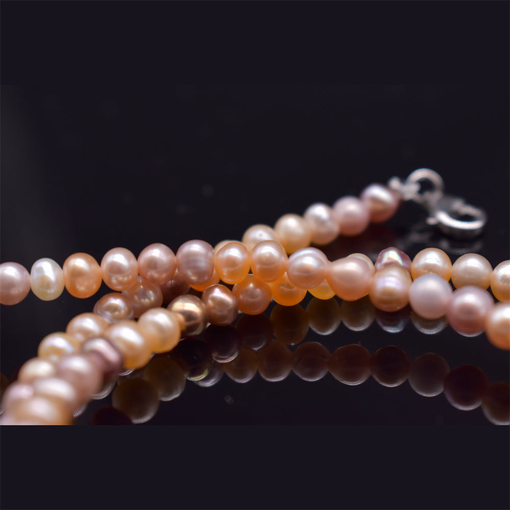 Classic Freshwater Pearl Necklace - Sophia Pink - Akuna Pearls