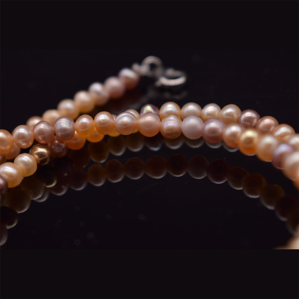 Classic Freshwater Pearl Necklace - Sophia Pink - Akuna Pearls