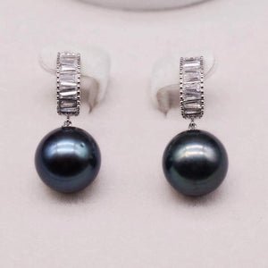Freshwater Pearl Black Pearl Earrings - Kaileah - Akuna Pearls
