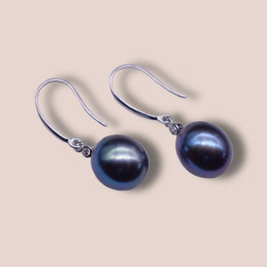 Freshwater Pearl Black Pearl Earrings - Orli - Akuna Pearls