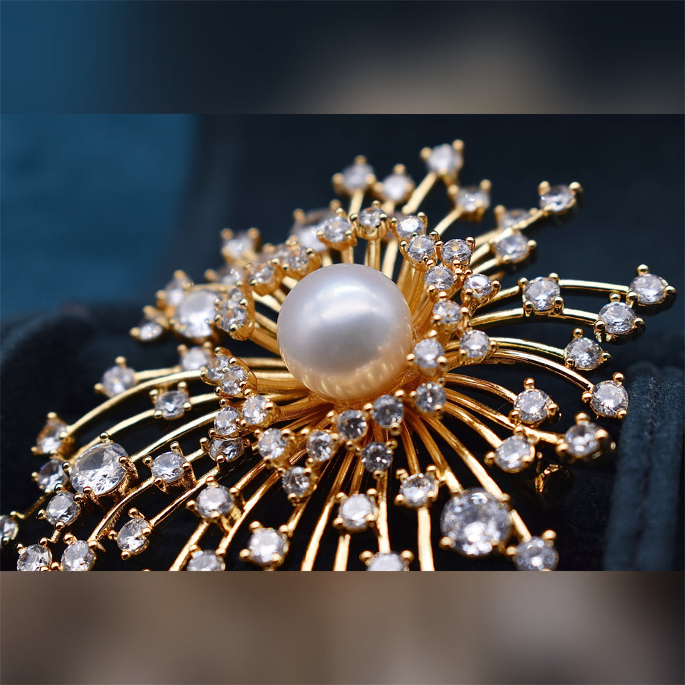 Fancy Freshwater Pearl Brooch - Fireworks - Akuna Pearls