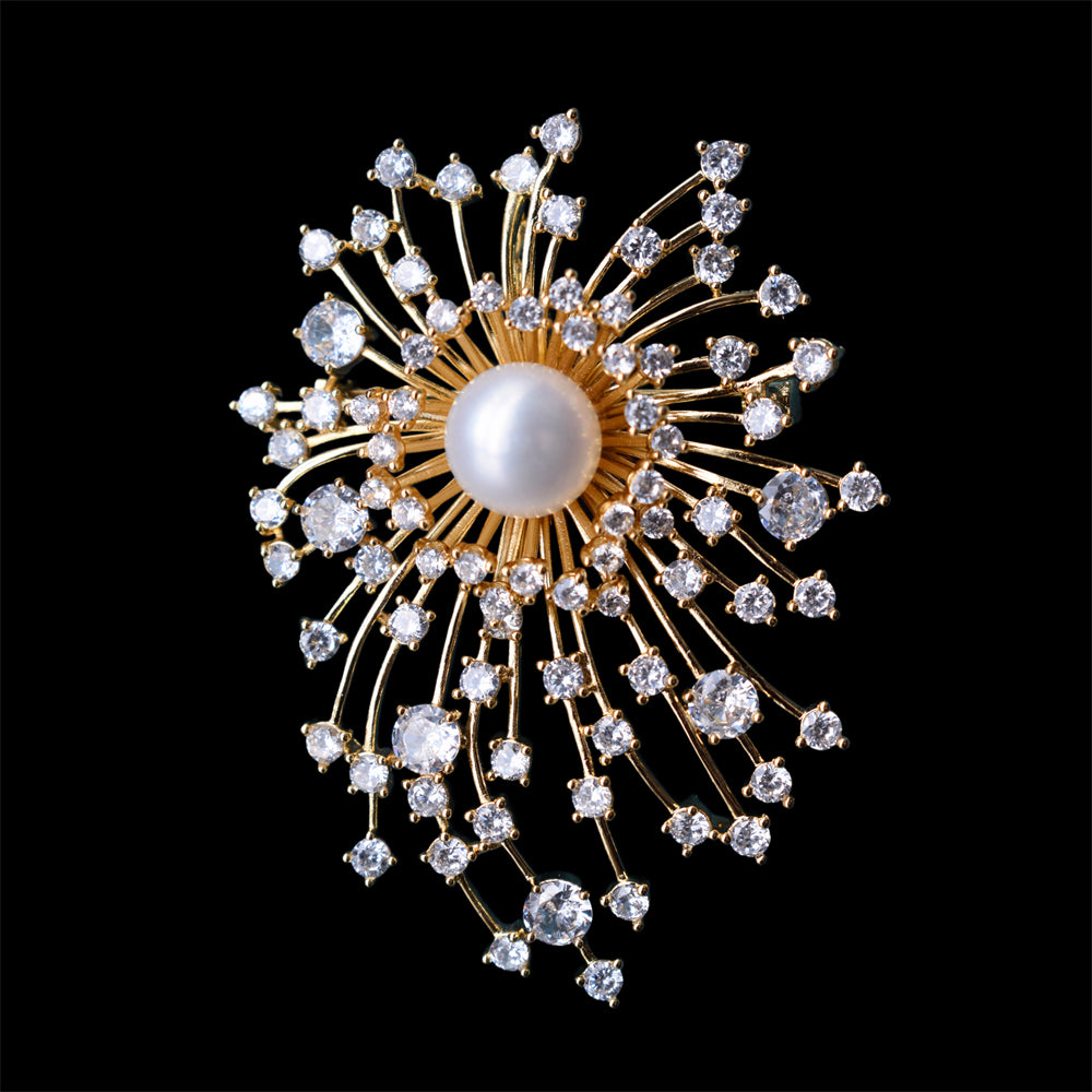 Fancy Freshwater Pearl Brooch - Fireworks - Akuna Pearls