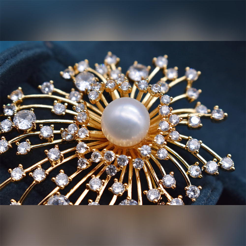 Fancy Freshwater Pearl Brooch - Fireworks - Akuna Pearls