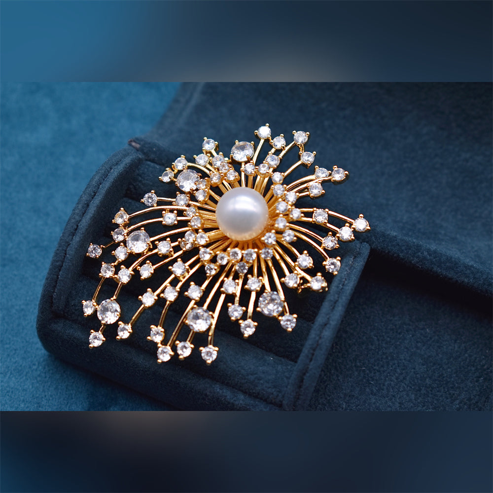 Fancy Freshwater Pearl Brooch - Fireworks - Akuna Pearls