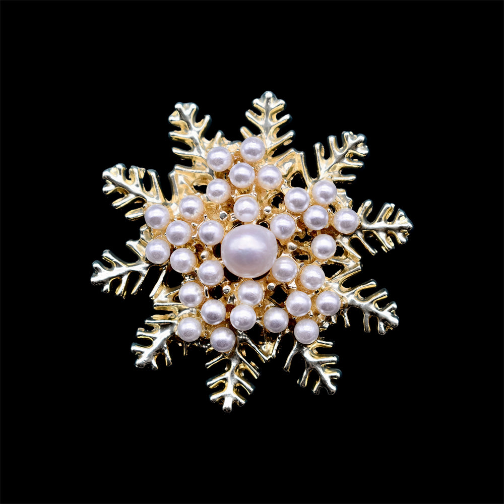 Freshwater Pearl Brooch - Snowflake - Akuna Pearls