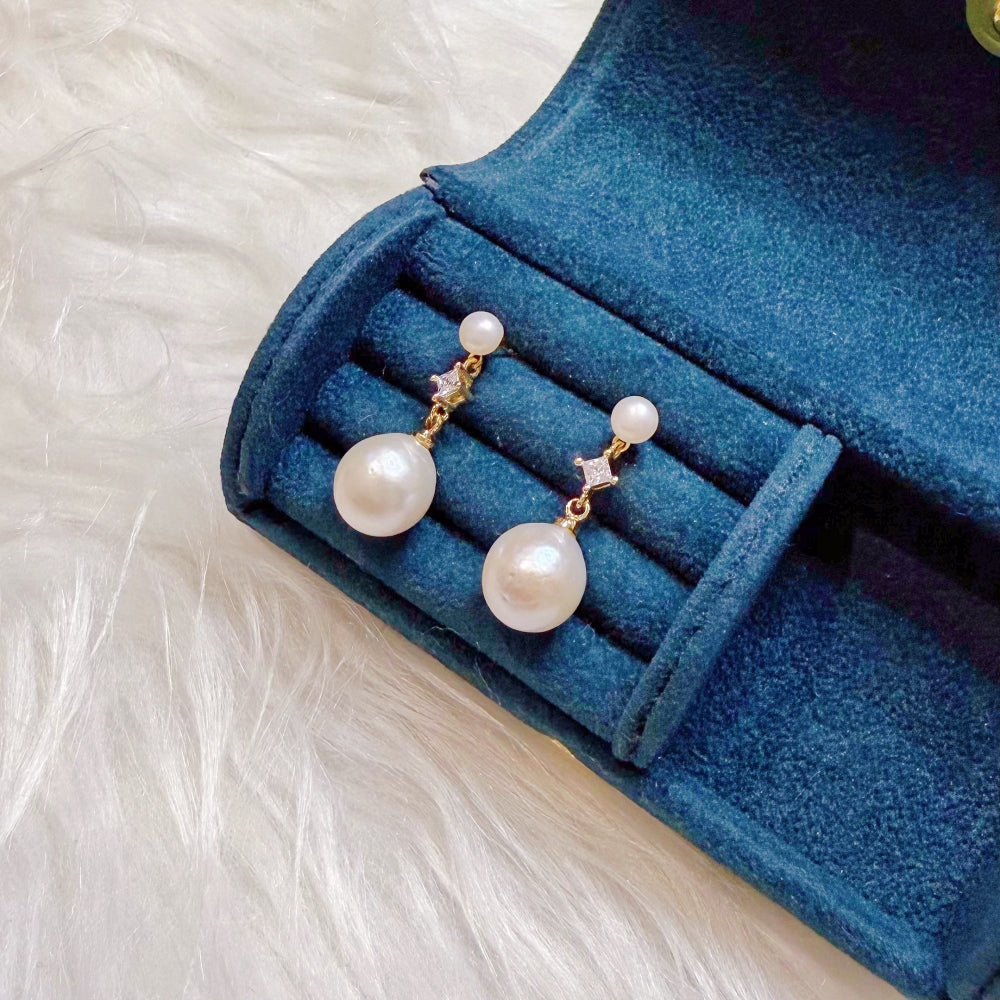 Freshwater Pearl Drop Earrings - Jane - Akuna Pearls
