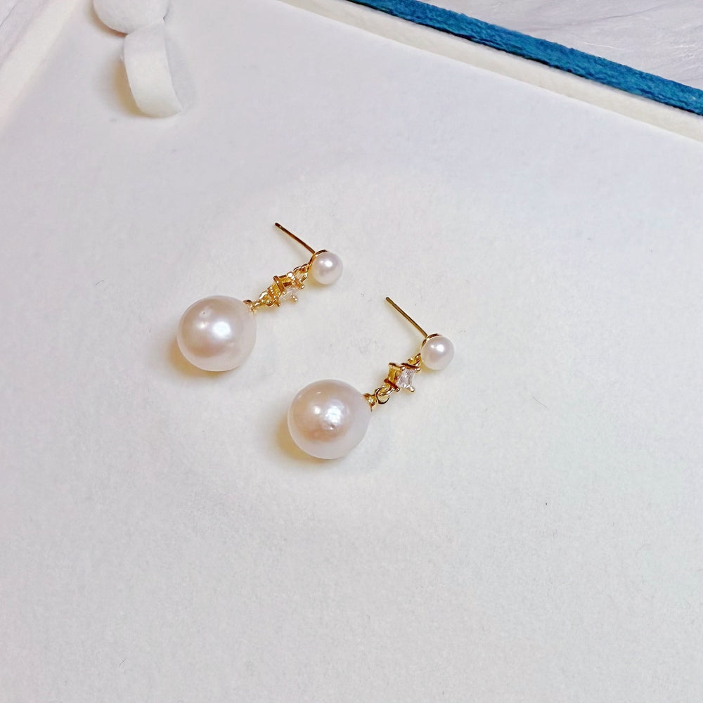 Freshwater Pearl Drop Earrings - Jane - Akuna Pearls
