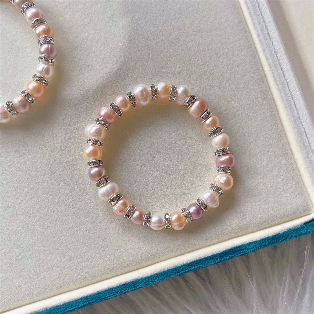 Freshwater Pearl Elastic Bracelet - Cora - Akuna Pearls