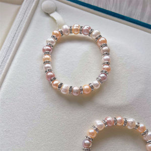 Freshwater Pearl Elastic Bracelet - Cora - Akuna Pearls