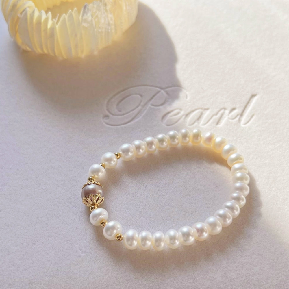 Gray pearl bracelet sale