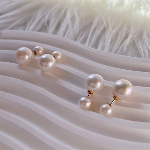 Freshwater Pearl Stud Earrings - You & Me - Akuna Pearls
