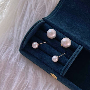 Freshwater Pearl Stud Earrings - You & Me - Akuna Pearls