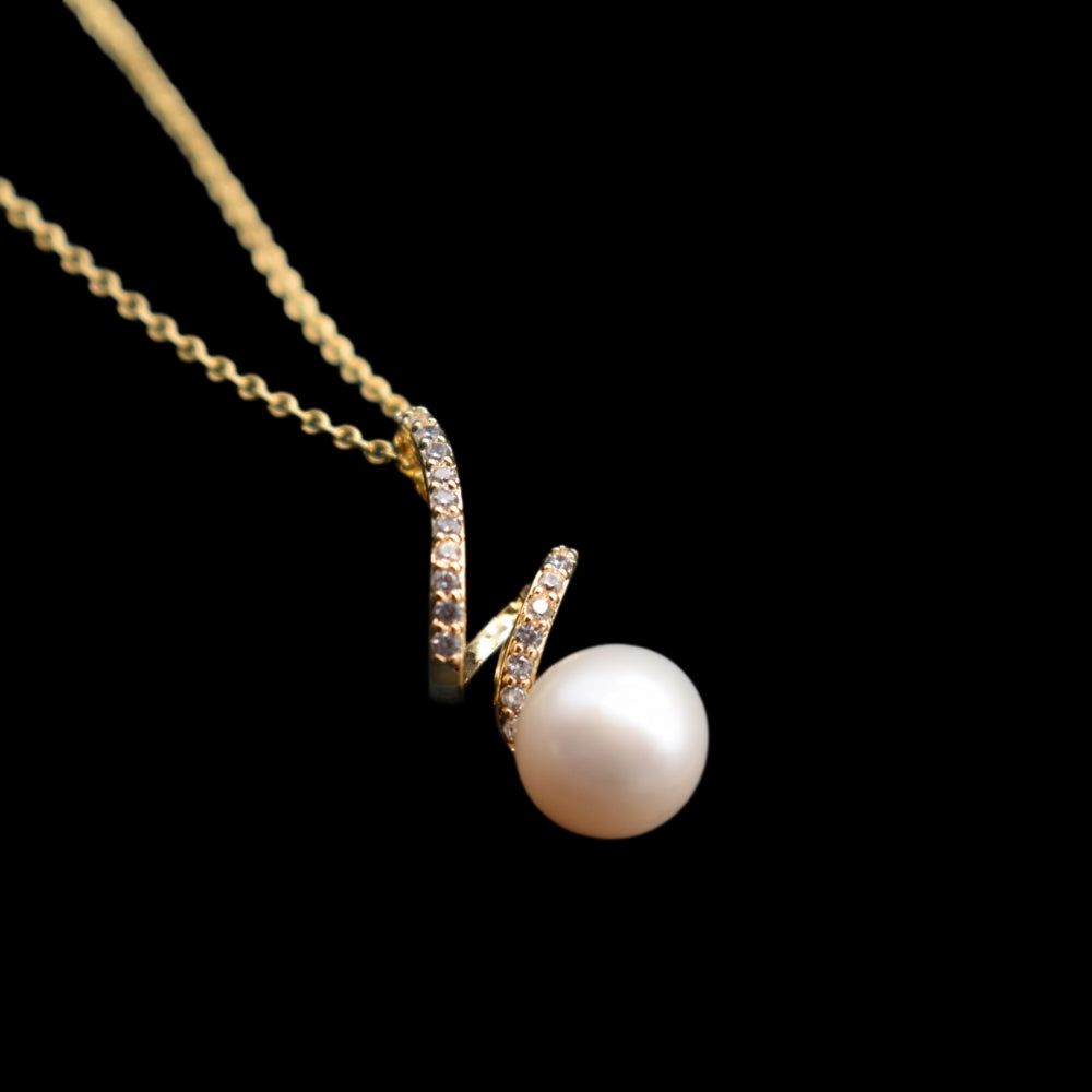 Freshwater Pearl Necklace, Earrings and Ring Gift Set - Saffron - Akuna Pearls