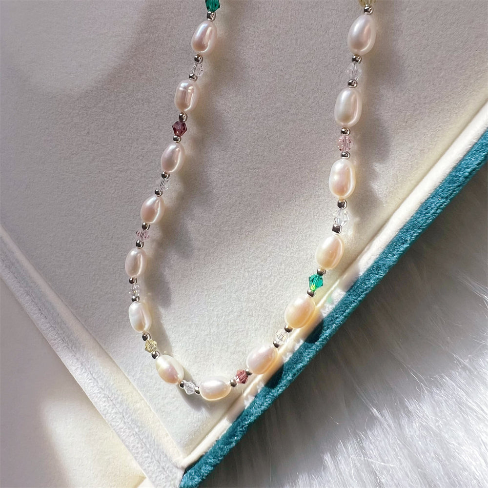 Freshwater Pearl & Glass Bead Necklace - Harper - Akuna Pearls