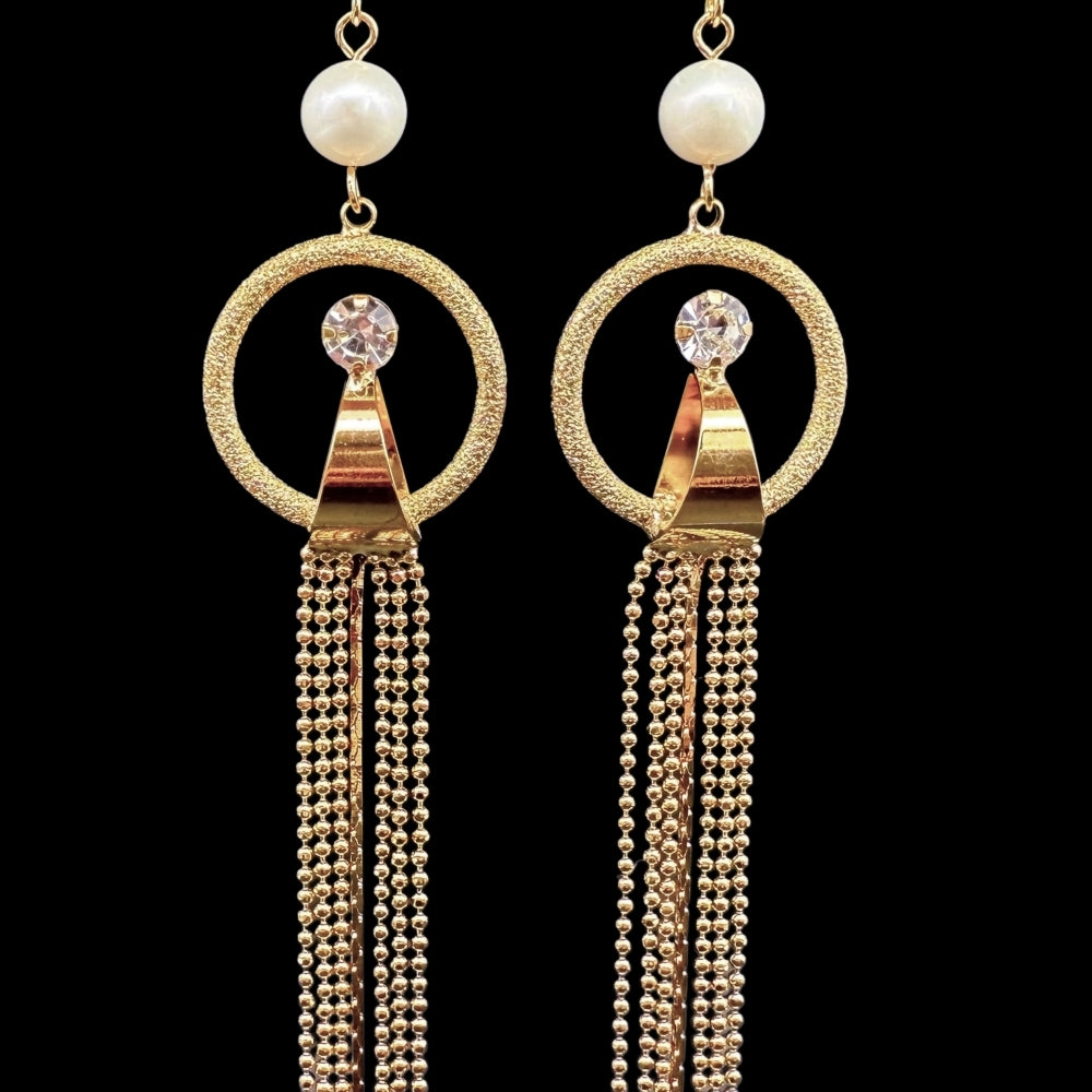 Freshwater Pearl Gold Wiring Dangle Hook Earrings - Charelle - Akuna Pearls