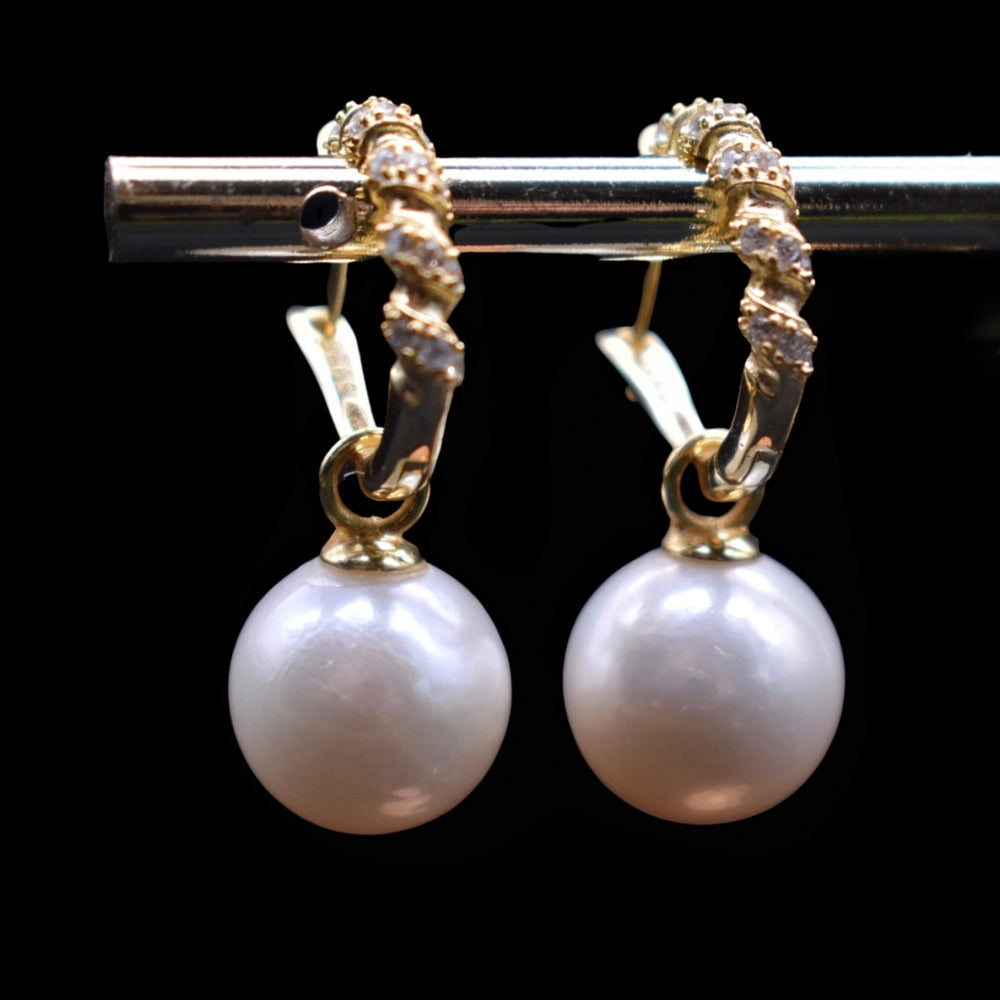 Freshwater Pearl Hoop Earrings Matilda Akuna Pearls