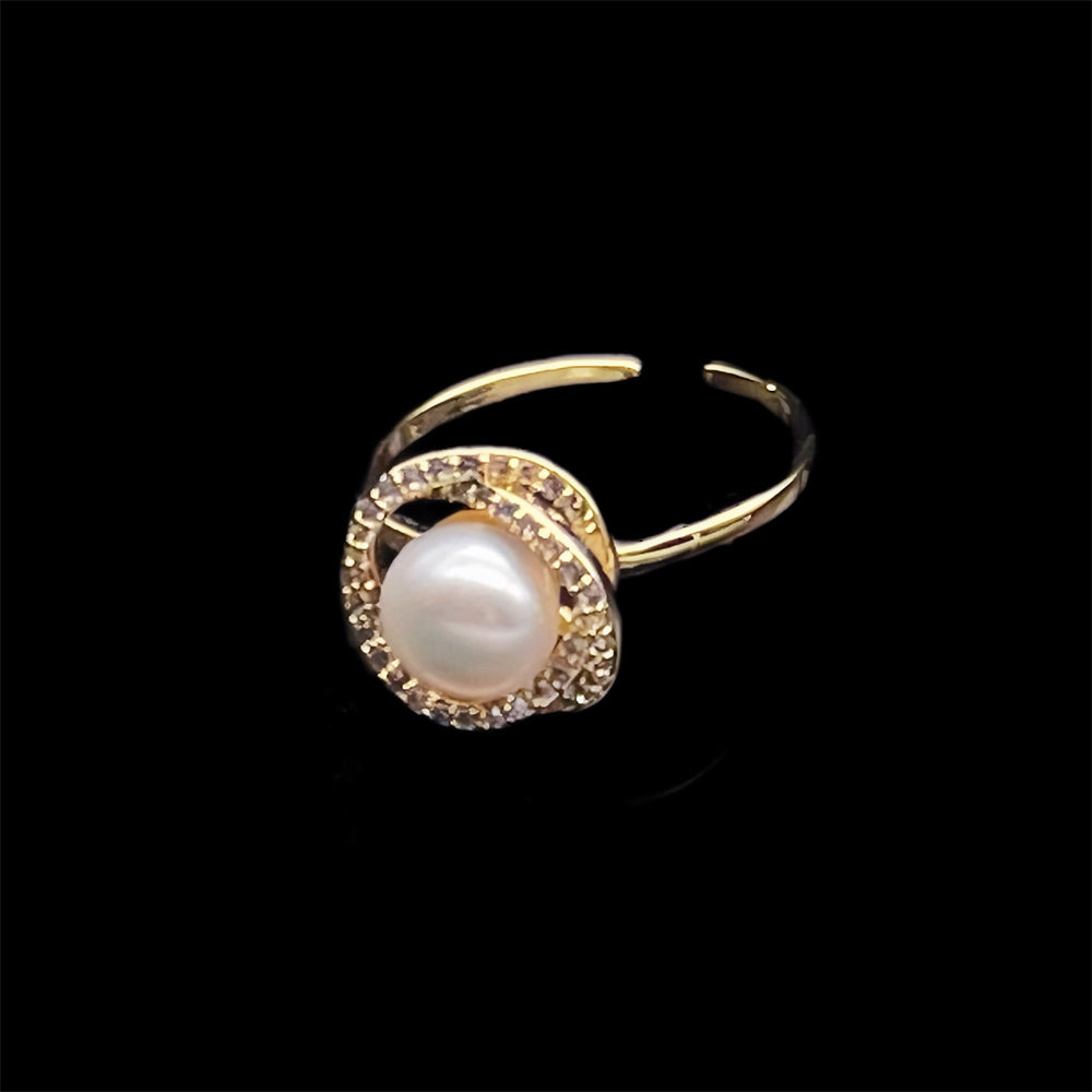 Freshwater Pearl Open Ring - Halo - Akuna Pearls