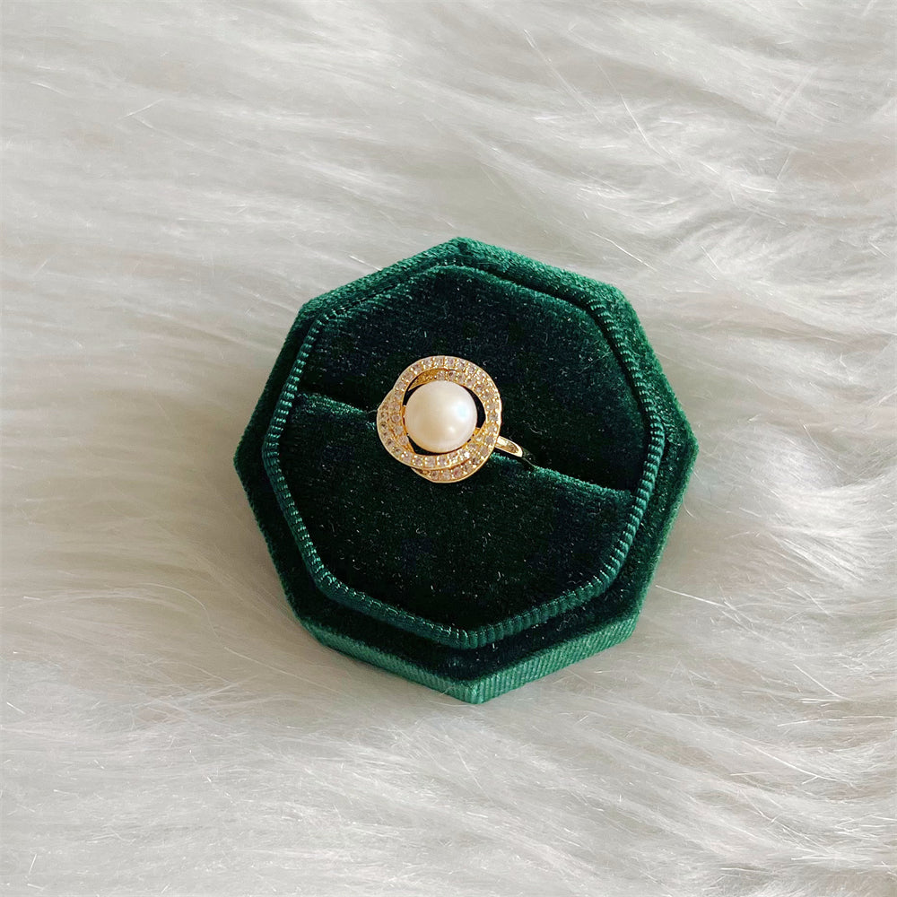 Freshwater Pearl Open Ring - Halo - Akuna Pearls