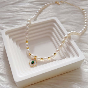 Freshwater Pearl Pendant Necklace - Sylvia - Akuna Pearls