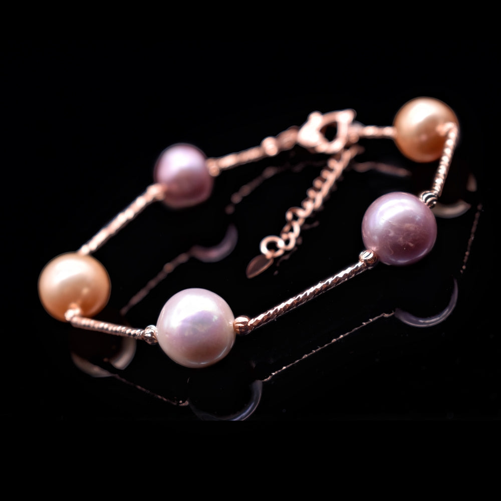 Baroque Pearl Station Bracelet - Estee - Akuna Pearls