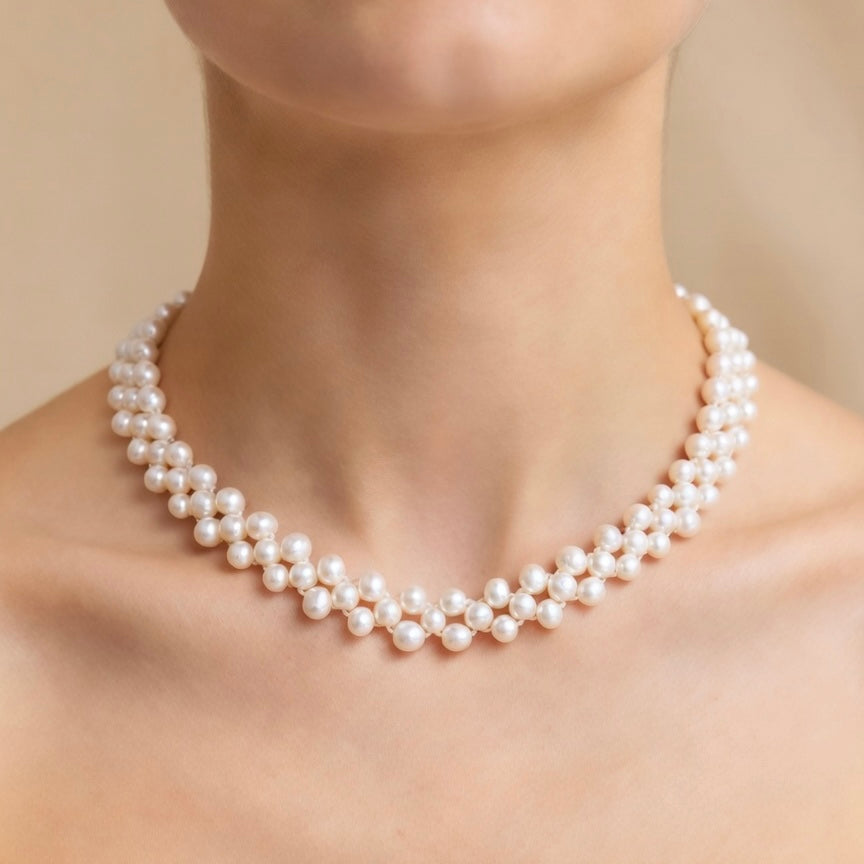 Freshwater Baby Pearl Choker Necklace - Gabriella - Akuna Pearls