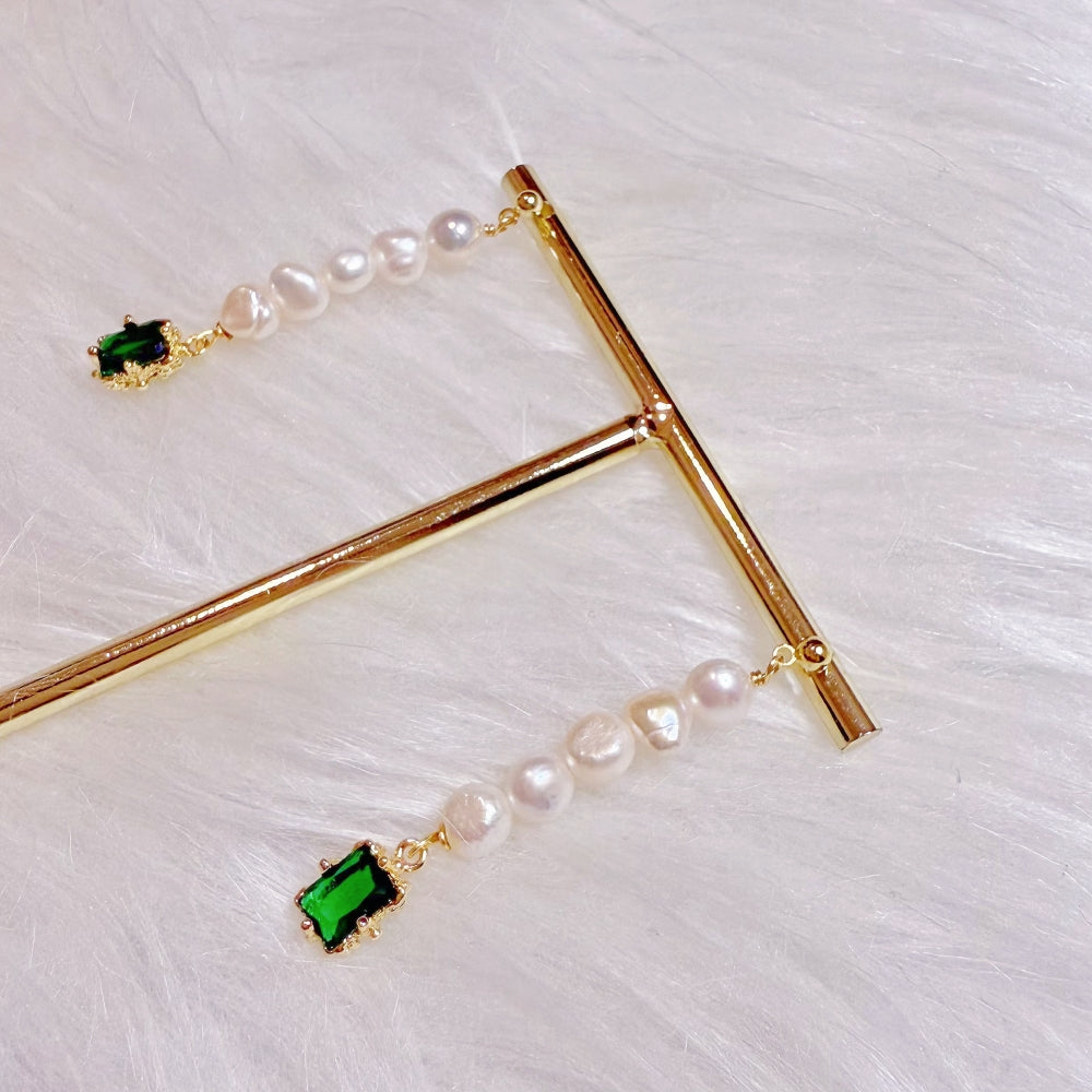 Baroque Pearl Drop Earrings - Nyla - Akuna Pearls